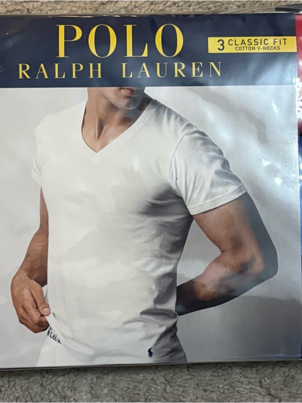 Polo by Ralph Lauren Red and Blue Cotton V-Neck Pack